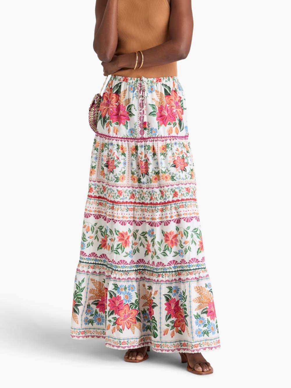 Farm Rio Floral Maxi Skirt